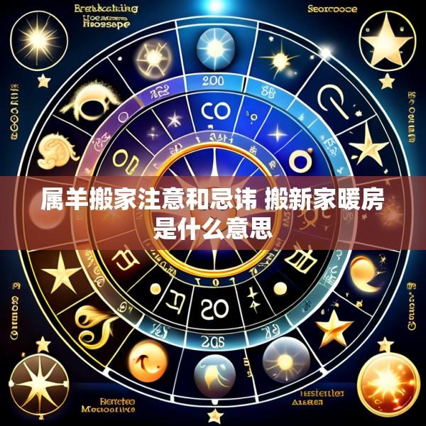 属羊搬家注意和忌讳 搬新家暖房是什么意思