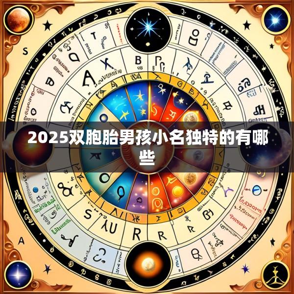 2025双胞胎男孩小名独特的有哪些