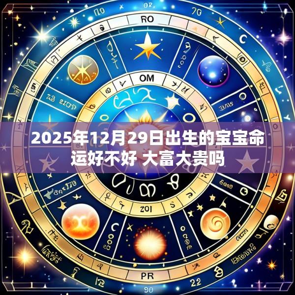 2025年12月29日出生的宝宝命运好不好 大富大贵吗