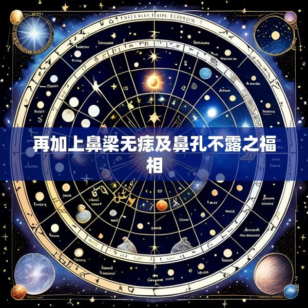 再加上鼻梁无痣及鼻孔不露之福相