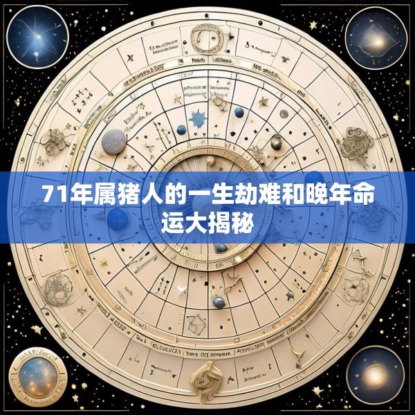 71年属猪人的一生劫难和晚年命运大揭秘