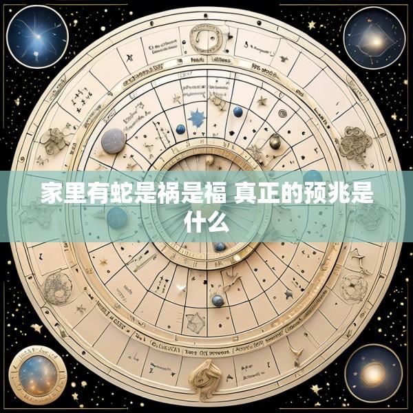 家里有蛇是祸是福 真正的预兆是什么