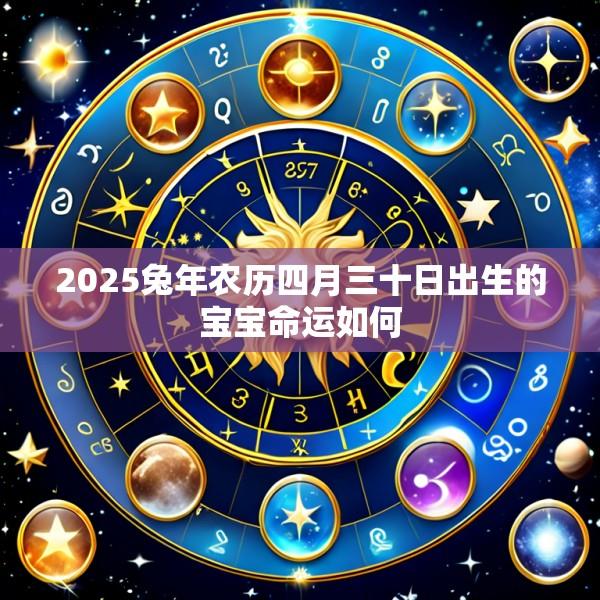 2025兔年农历四月三十日出生的宝宝命运如何