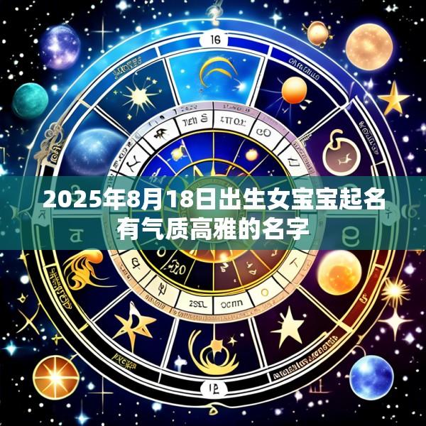 2025年8月18日出生女宝宝起名有气质高雅的名字