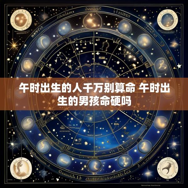 午时出生的人千万别算命 午时出生的男孩命硬吗