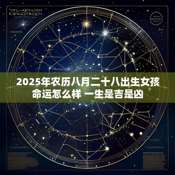 2025年农历八月二十八出生女孩命运怎么样 一生是吉是凶