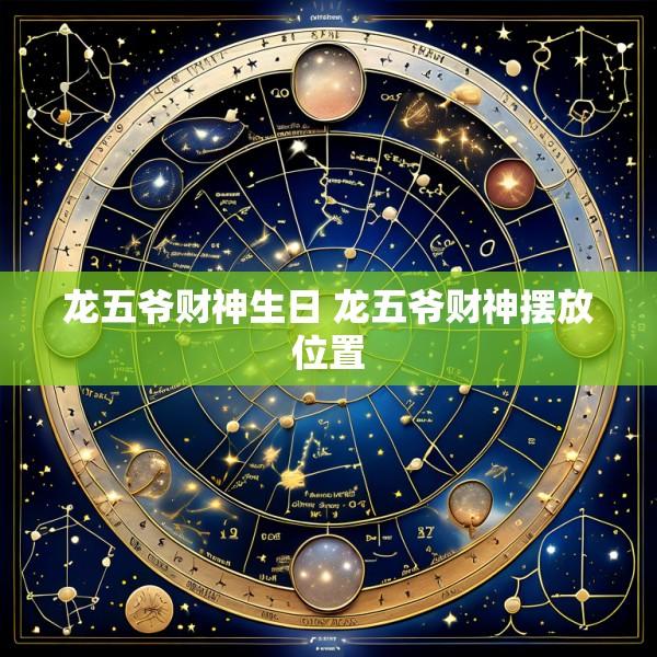 龙五爷财神生日 龙五爷财神摆放位置