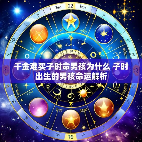 千金难买子时命男孩为什么 子时出生的男孩命运解析