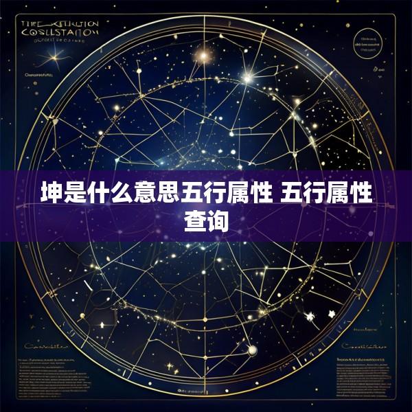 坤是什么意思五行属性 五行属性查询