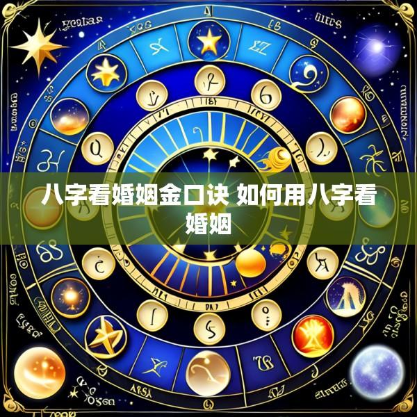 八字看婚姻金口诀 如何用八字看婚姻