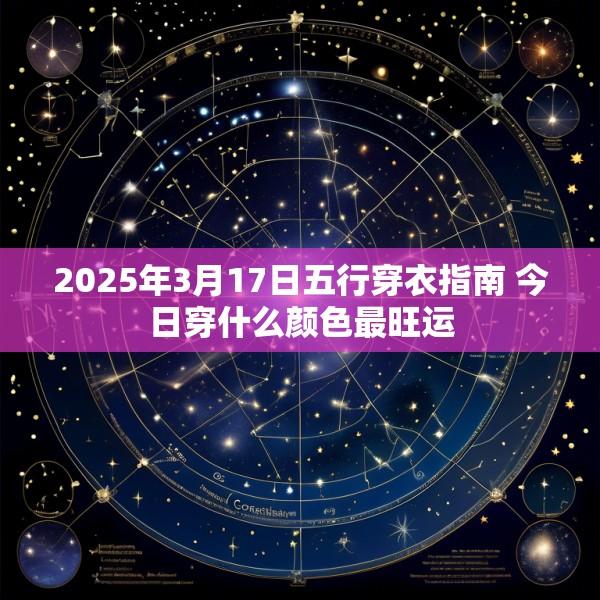 2025年3月17日五行穿衣指南 今日穿什么颜色最旺运