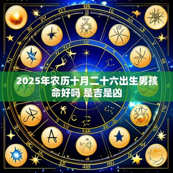 2025年农历十月二十六出生男孩命好吗 是吉是凶