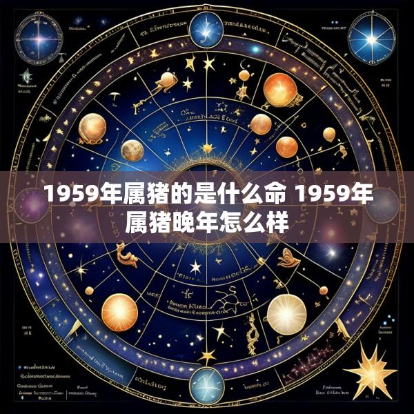 1959年属猪的是什么命 1959年属猪晚年怎么样
