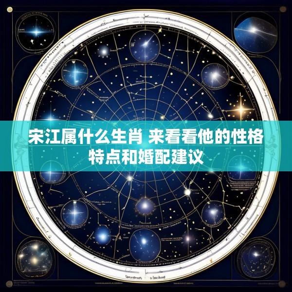 宋江属什么生肖 来看看他的性格特点和婚配建议