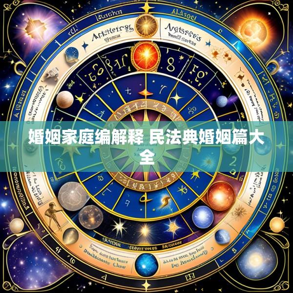 婚姻家庭编解释 民法典婚姻篇大全