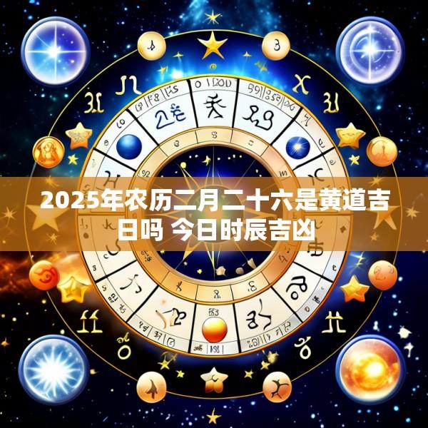 2025年农历二月二十六是黄道吉日吗 今日时辰吉凶