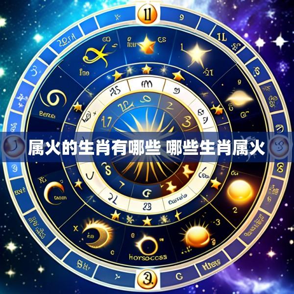 属火的生肖有哪些 哪些生肖属火