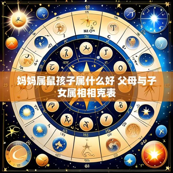 妈妈属鼠孩子属什么好 父母与子女属相相克表