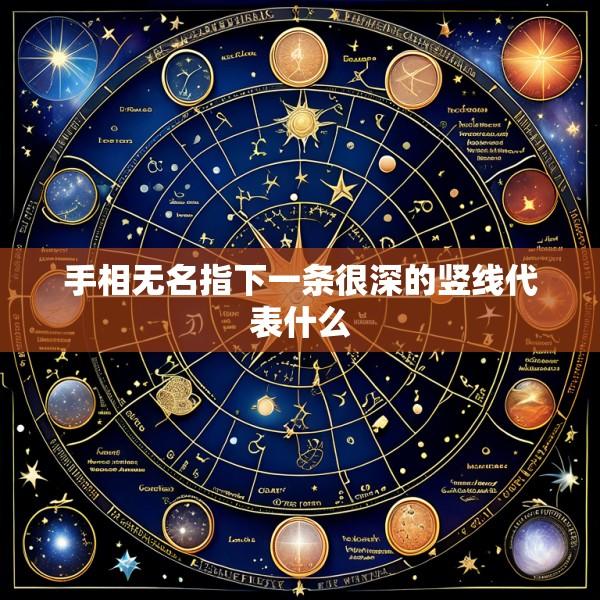 手相无名指下一条很深的竖线代表什么