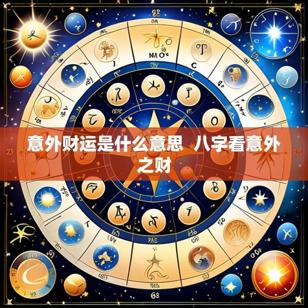 意外财运是什么意思  八字看意外之财