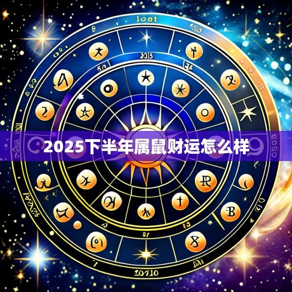 2025下半年属鼠财运怎么样