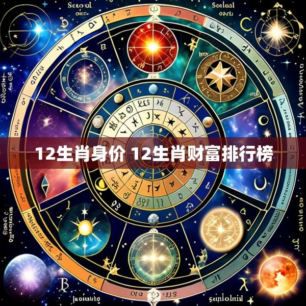 12生肖身价 12生肖财富排行榜