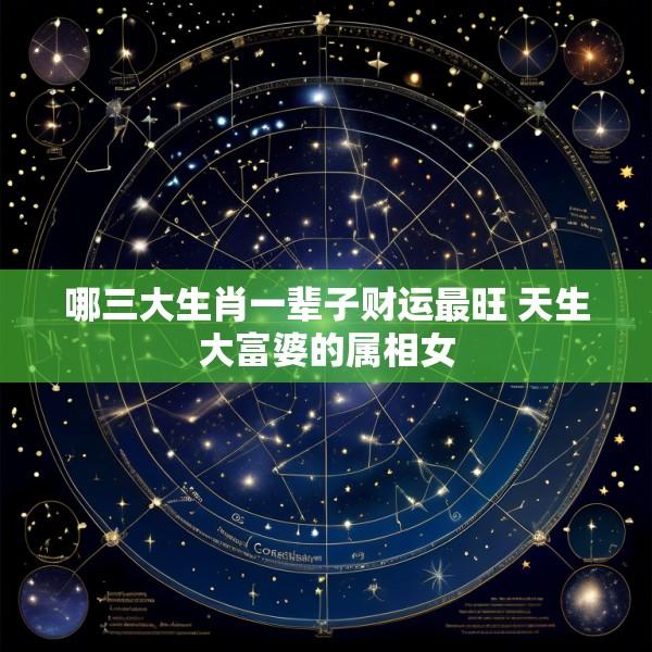 哪三大生肖一辈子财运最旺 天生大富婆的属相女