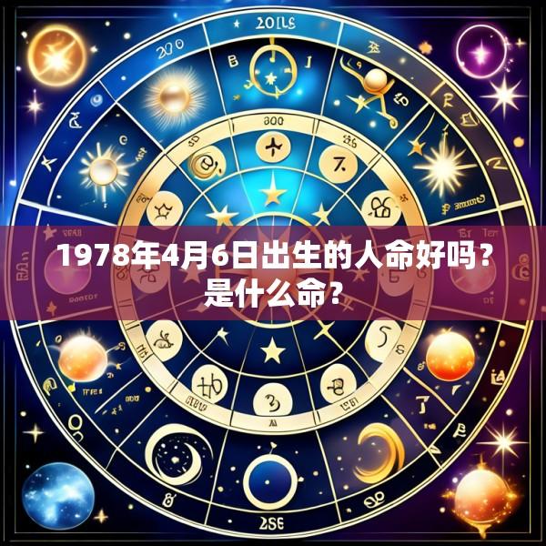 1978年4月6日出生的人命好吗？是什么命？