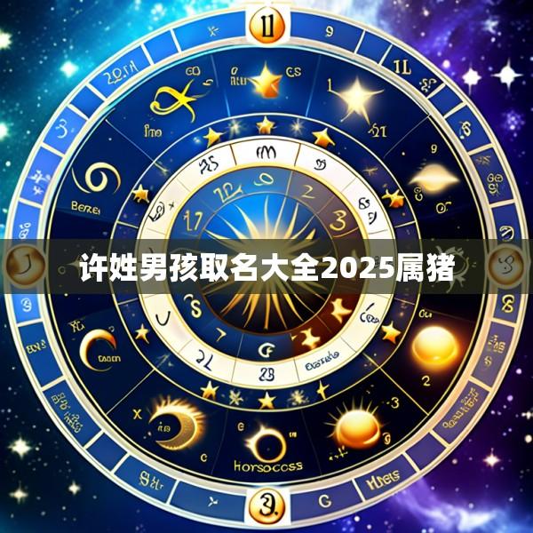 许姓男孩取名大全2025属猪