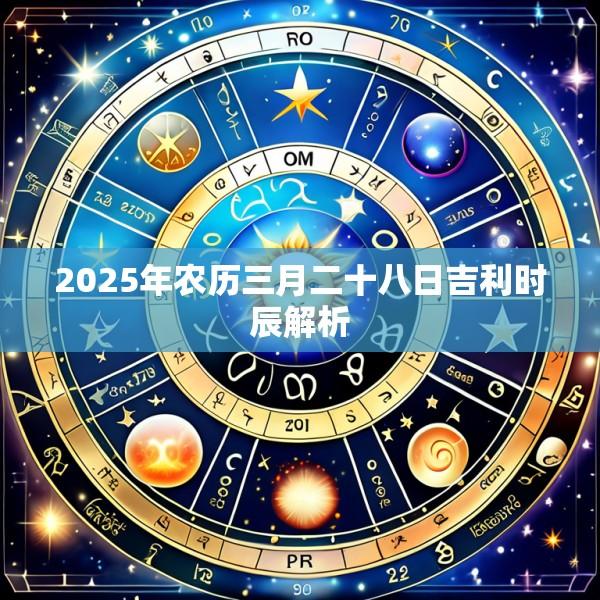 2025年农历三月二十八日吉利时辰解析