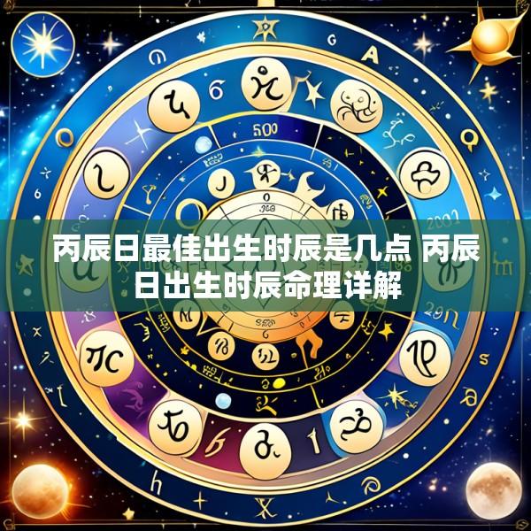 丙辰日最佳出生时辰是几点 丙辰日出生时辰命理详解