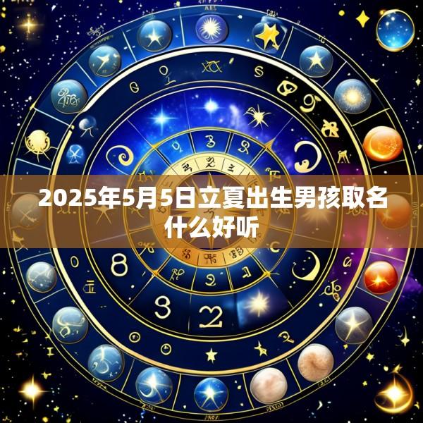 2025年5月5日立夏出生男孩取名什么好听
