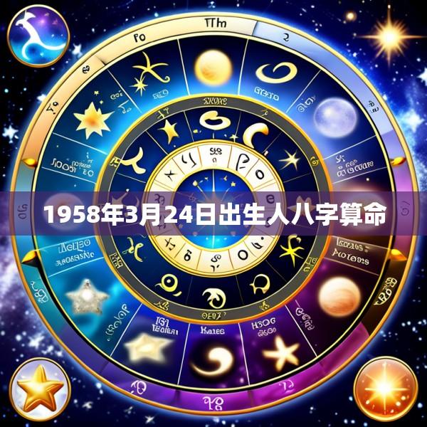 1958年3月24日出生人八字算命