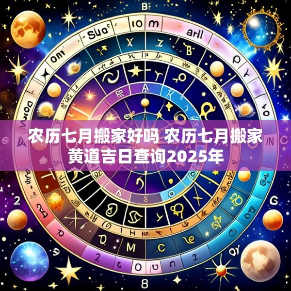 农历七月搬家好吗 农历七月搬家黄道吉日查询2025年