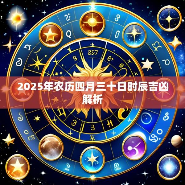 2025年农历四月三十日时辰吉凶解析
