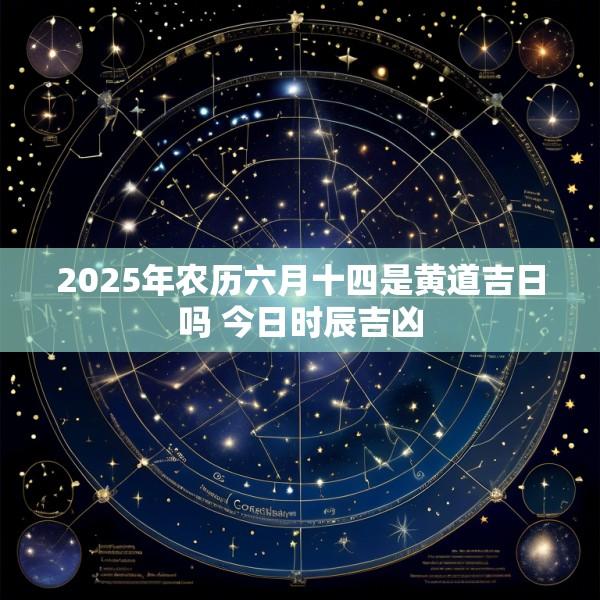 2025年农历六月十四是黄道吉日吗 今日时辰吉凶