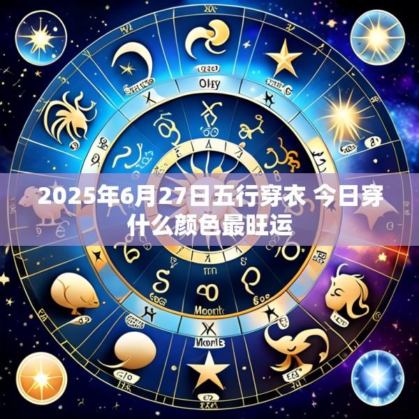 2025年6月27日五行穿衣 今日穿什么颜色最旺运