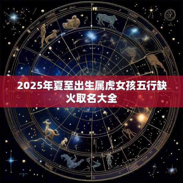 2025年夏至出生属虎女孩五行缺火取名大全
