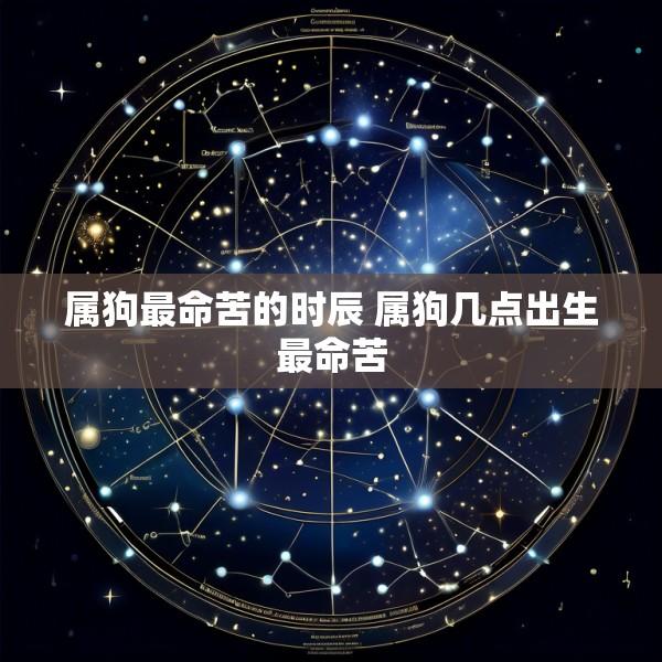 属狗最命苦的时辰 属狗几点出生最命苦