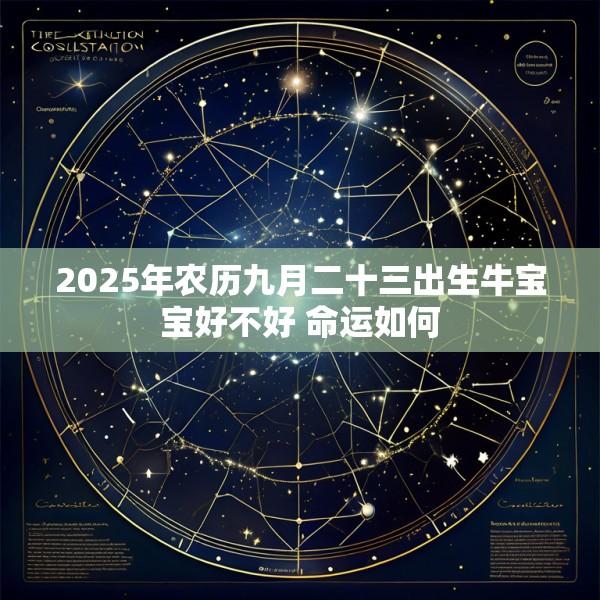 2025年农历九月二十三出生牛宝宝好不好 命运如何