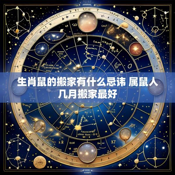 生肖鼠的搬家有什么忌讳 属鼠人几月搬家最好