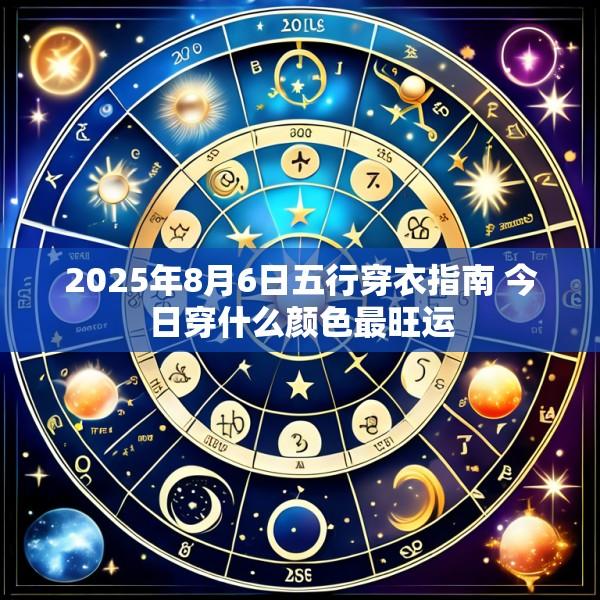 2025年8月6日五行穿衣指南 今日穿什么颜色最旺运