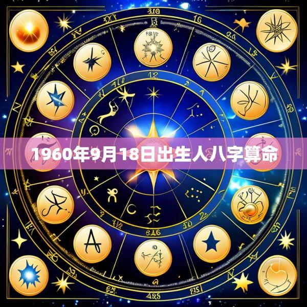 1960年9月18日出生人八字算命