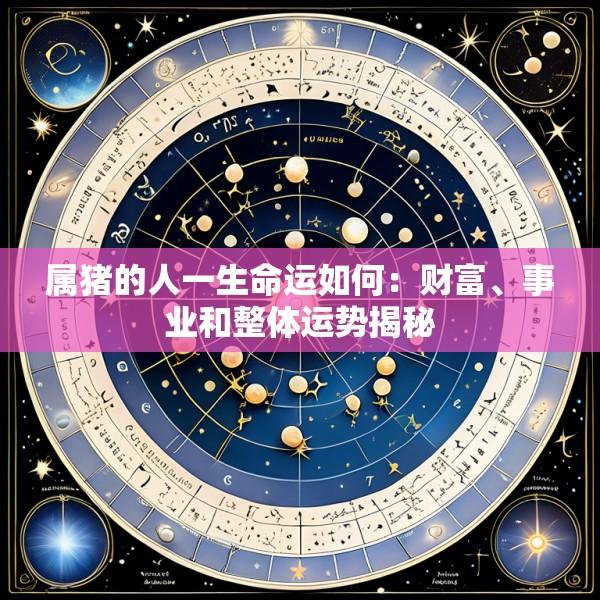 属猪的人一生命运如何：财富、事业和整体运势揭秘