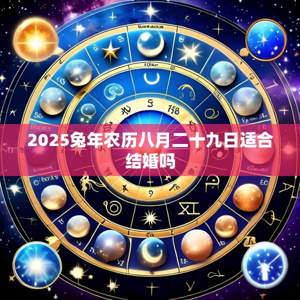2025兔年农历八月二十九日适合结婚吗