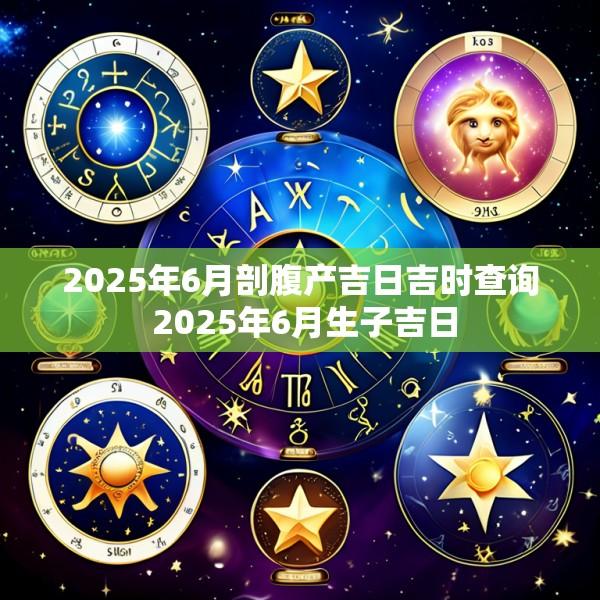 2025年6月剖腹产吉日吉时查询 2025年6月生子吉日