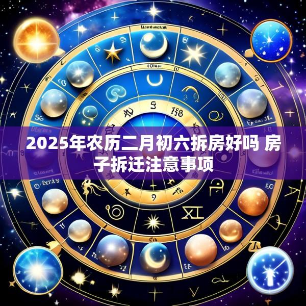2025年农历二月初六拆房好吗 房子拆迁注意事项