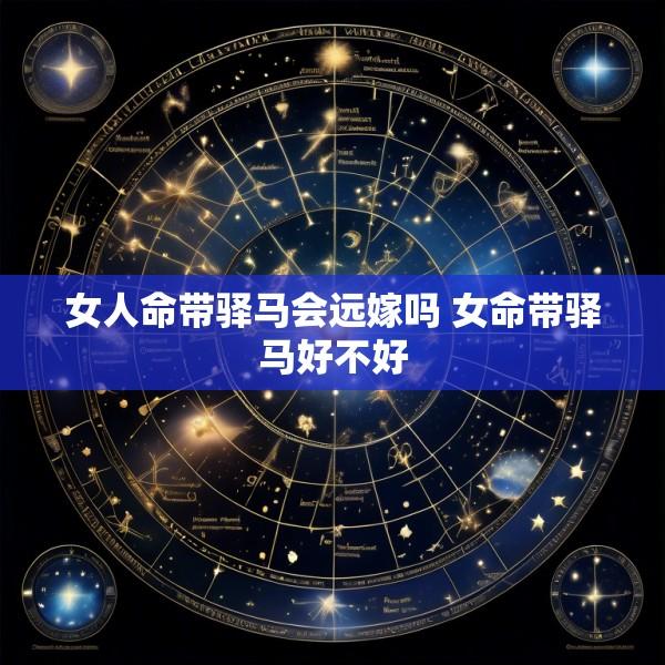 女人命带驿马会远嫁吗 女命带驿马好不好