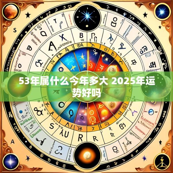 53年属什么今年多大 2025年运势好吗