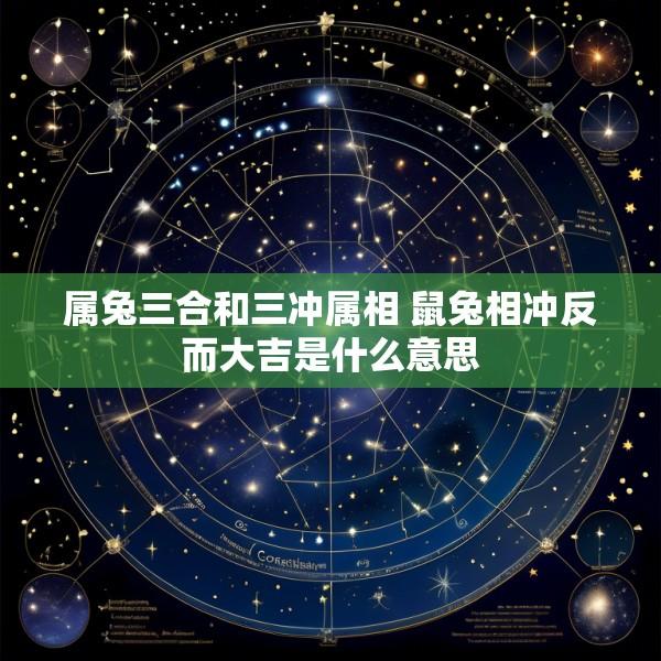 属兔三合和三冲属相 鼠兔相冲反而大吉是什么意思